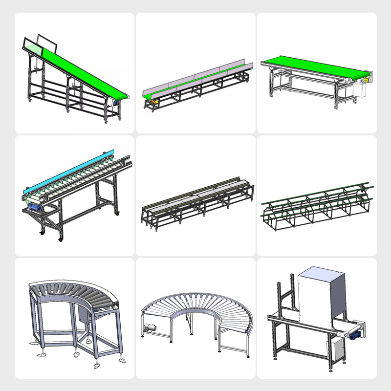 Customized Aluminum Material Assembly Line adjustable conveyor belt